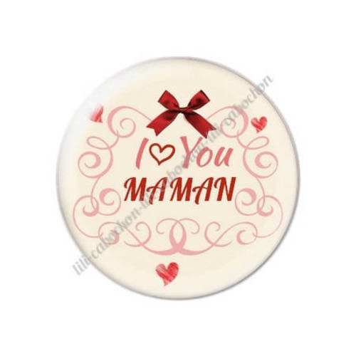 Cabochon résine a coller 25 mm maman n13 