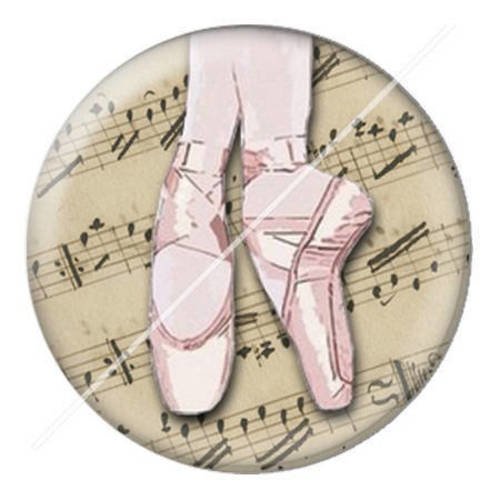 Cabochon résine a coller 25 mm prof de danse 3 