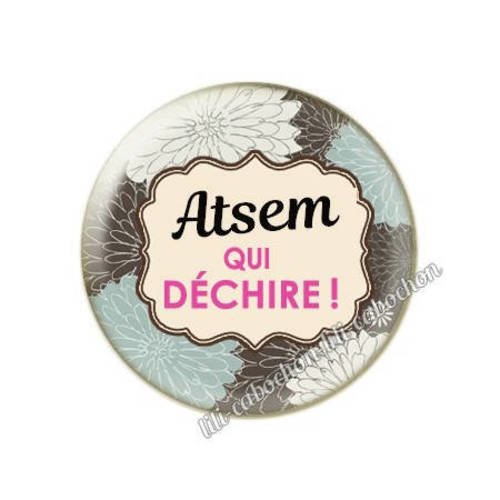 Cabochon résine a coller 25 mm pour atsem m62 