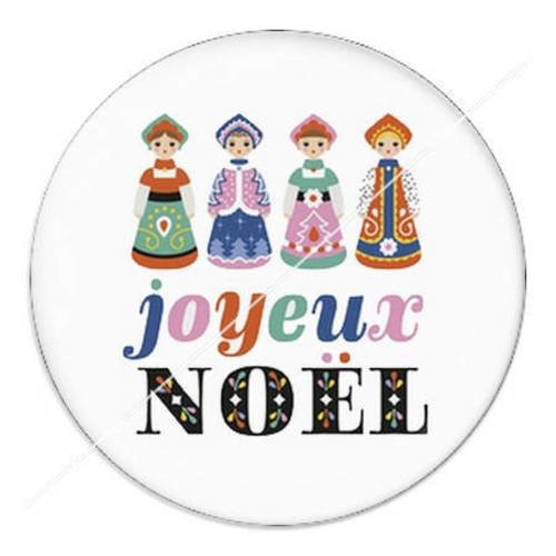 Cabochon résine a coller 25 mm joyeux noël f10 