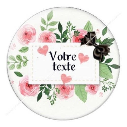 Cabochon résine a coller 25 mm à personnaliser avec votre texte ref b42 