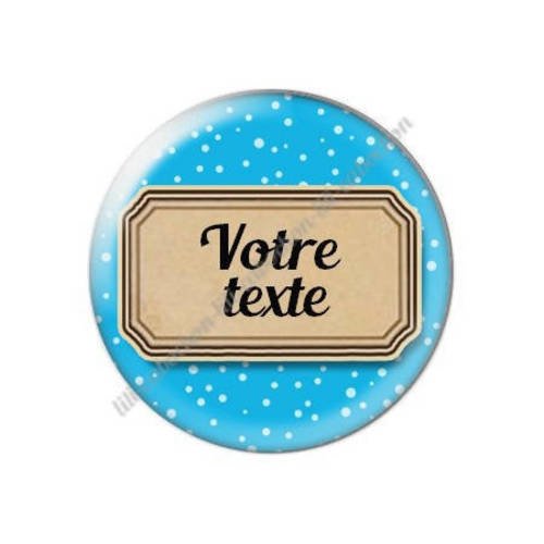 Cabochon résine a coller 25 mm à personnaliser avec votre texte ref f28 