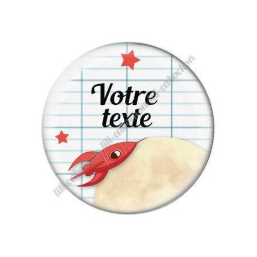 Cabochon résine a coller 25 mm à personnaliser avec votre texte ref f15 