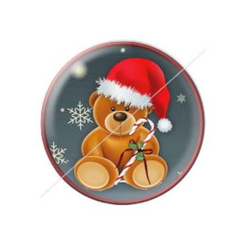 Cabochon résine a coller 25 mm joyeux noël bonnes fêtes 23 