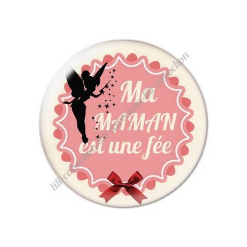 Cabochon résine a coller 25 mm maman n16 