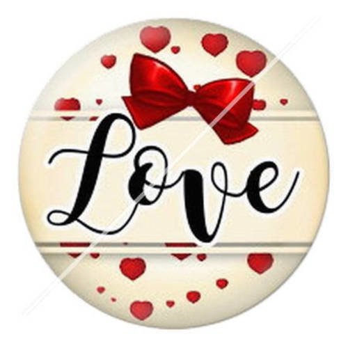 Cabochon résine a coller 25 mm love 7 
