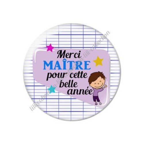 Cabochon résine a coller 25 mm maître s14 