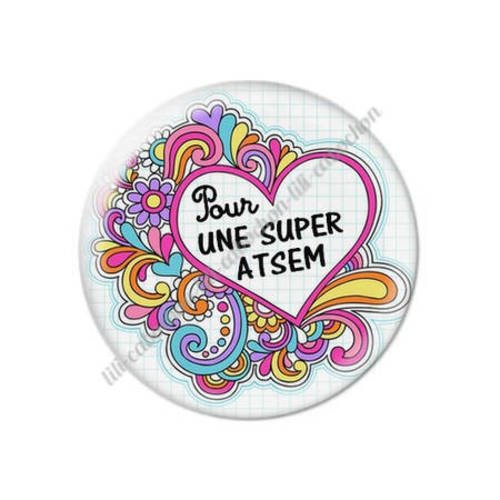 Cabochon résine a coller 25 mm pour atsem k24 