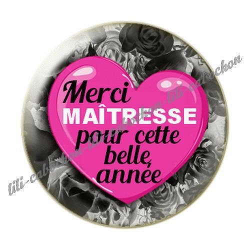 Cabochon résine a coller 25 mm maîtresse i47 