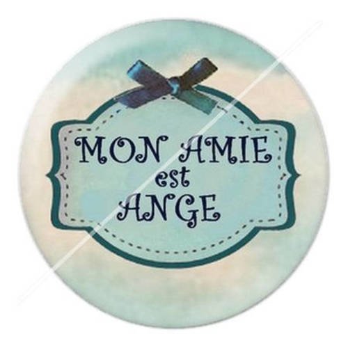 Cabochon résine a coller 25 mm pour amie 13 