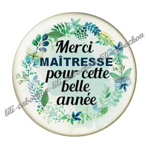 Cabochon résine a coller 25 mm maîtresse i49 