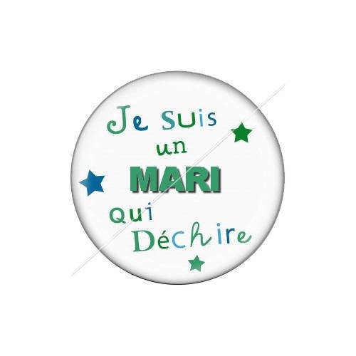 Cabochon résine a coller 25 mm mari 4 