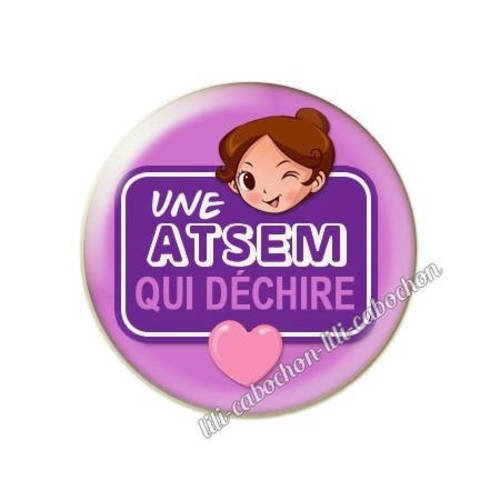 Cabochon résine a coller 25 mm pour atsem m6 