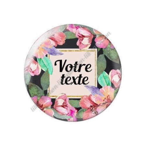 Cabochon résine a coller 25 mm à personnaliser avec votre texte ref f78 
