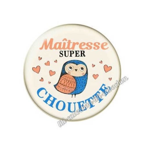 Cabochon résine a coller 25 mm maîtresse ab12 