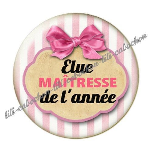 Cabochon résine a coller 25 mm maîtresse i17 