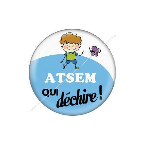 Cabochon résine a coller 25 mm atsem j2 