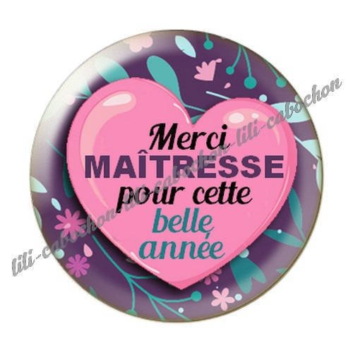 Cabochon résine a coller 25 mm maîtresse i53 