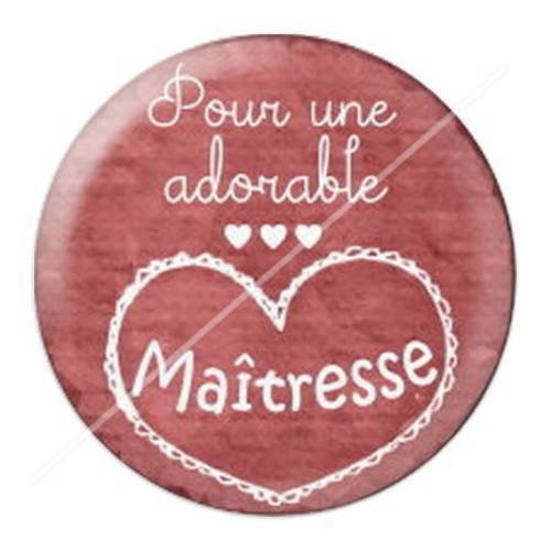 Cabochon résine a coller 25 mm pour maîtresse 2 