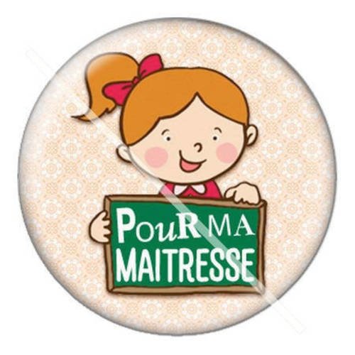 Cabochon résine a coller 25 mm pour maîtresse a9 