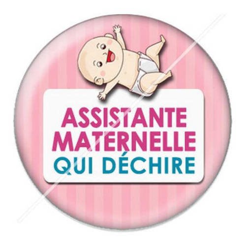 Cabochon résine a coller 25 mm assistante maternelle 3 
