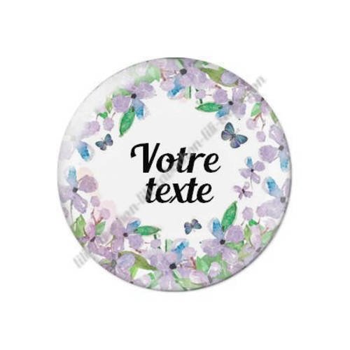 Cabochon résine a coller 25 mm à personnaliser avec votre texte ref f81 