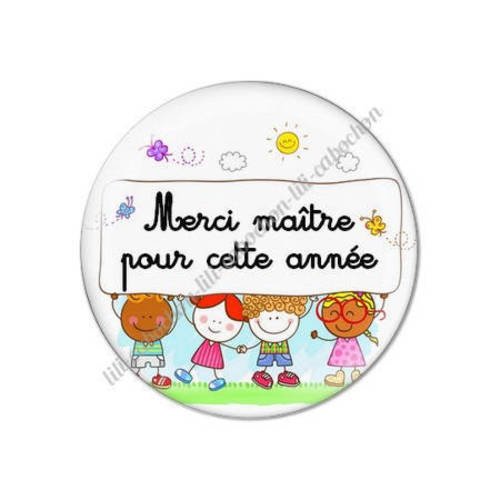 Cabochon résine a coller 25 mm maître s19 