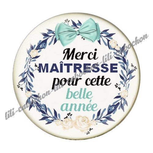 Cabochon résine a coller 25 mm maîtresse i55 