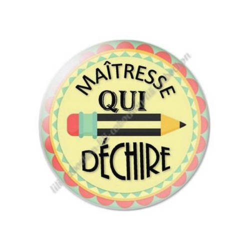 Cabochon résine a coller 25 mm maîtresse t80 