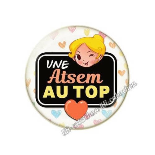 Cabochon résine a coller 25 mm pour atsem m11 