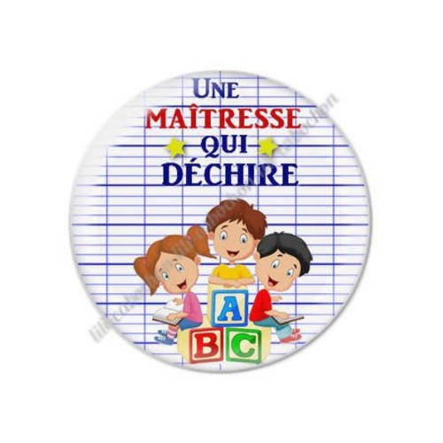 Cabochon résine a coller 25 mm maîtresse t82 