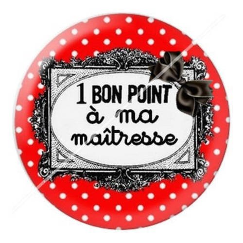 Cabochon résine a coller 25 mm maîtresse e9 