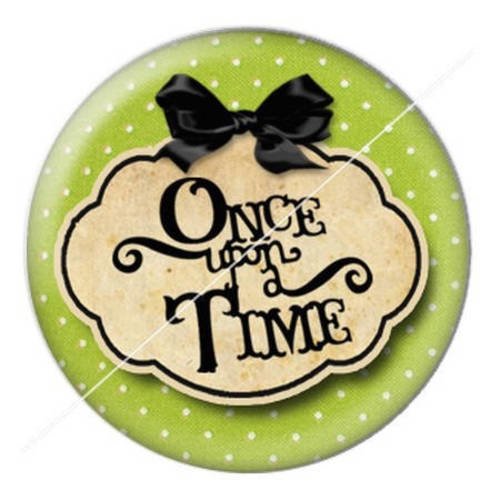 Cabochon résine a coller 25 mm once upon a time 10 