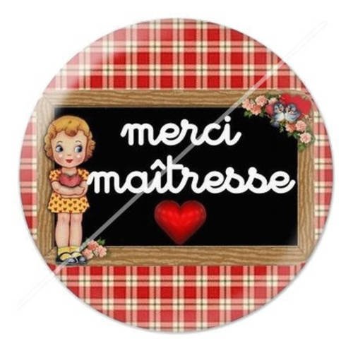 Cabochon résine a coller 25 mm maîtresse t3 