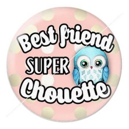 Cabochon résine a coller 25 mm best friend amie 