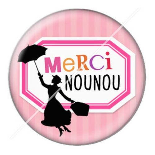 Cabochon résine a coller 25 mm nounou f14 