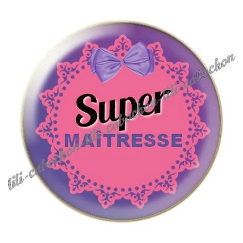 Cabochon résine a coller 25 mm maîtresse i63 