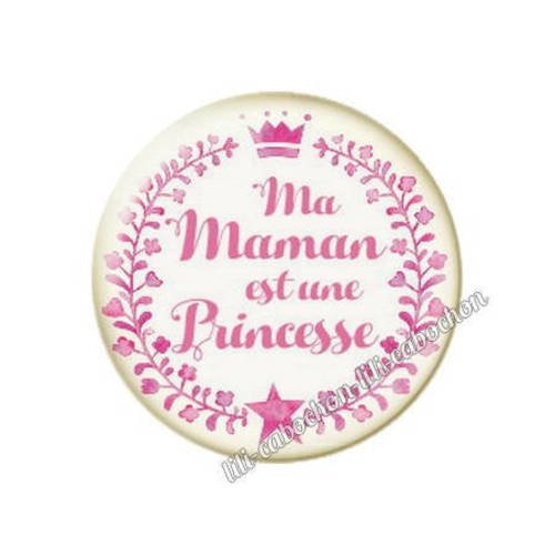 Cabochon résine a coller 25 mm maman r6 