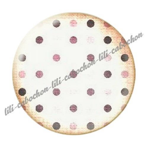 Cabochon résine a coller 25 mm mi-ange mi-démon 23 