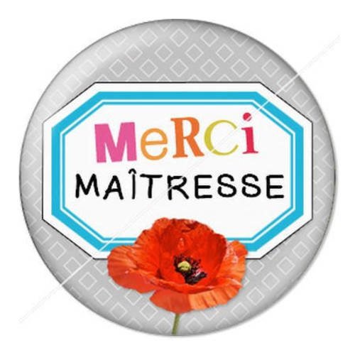 Cabochon résine a coller 25 mm maîtresse f7 