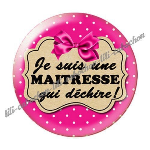 Cabochon résine a coller 25 mm maîtresse i68 