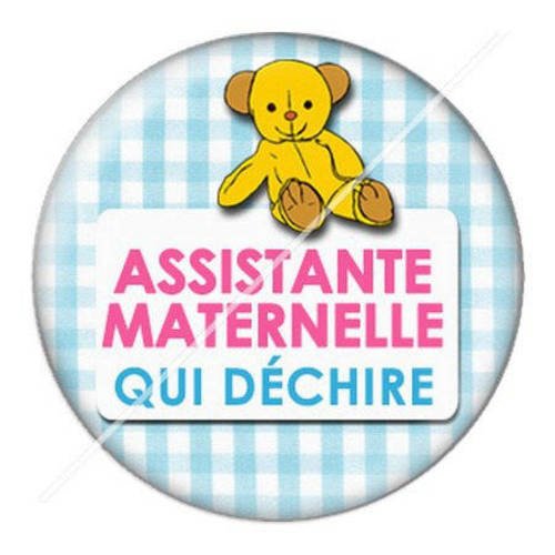 Cabochon résine a coller 25 mm assistante maternelle 8 