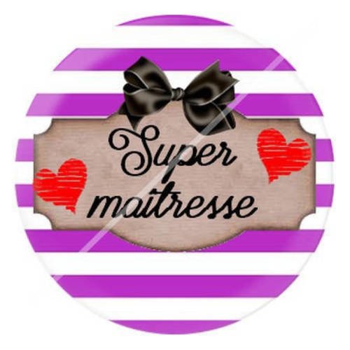 Cabochon résine a coller 25 mm pour super maîtresse 11 