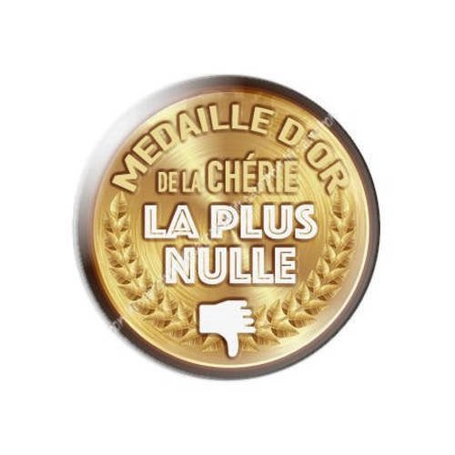 Cabochon résine a coller 25 mm médaille d'or de la chérie...10 