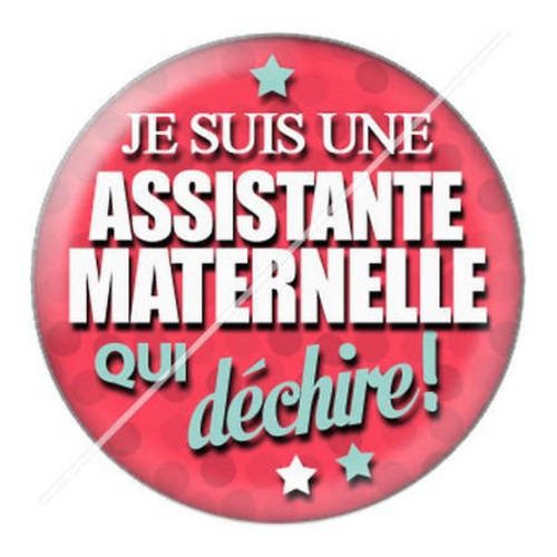 Cabochon résine a coller 25 mm assistante maternelle 10 