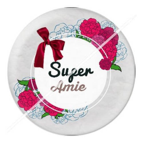 Cabochon résine a coller 25 mm amie 10 