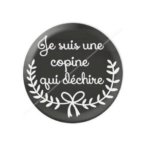 Cabochon résine a coller 25 mm copine e1 