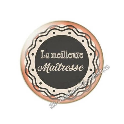 Cabochon résine a coller 25 mm maîtresse ab21 