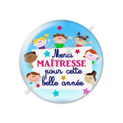 Cabochon résine a coller 25 mm maîtresse t85 