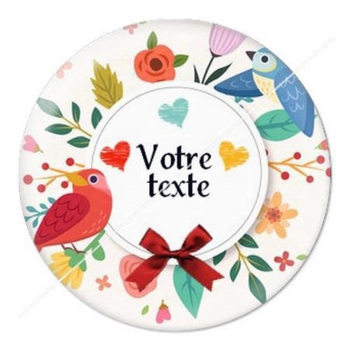 Cabochon résine a coller 25 mm à personnaliser avec votre texte ref b52 